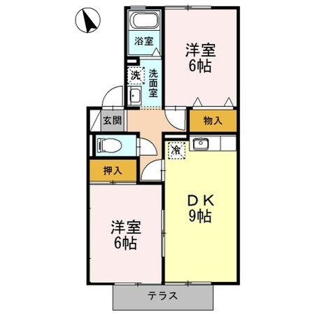 ファミリア２１　Aの物件間取画像